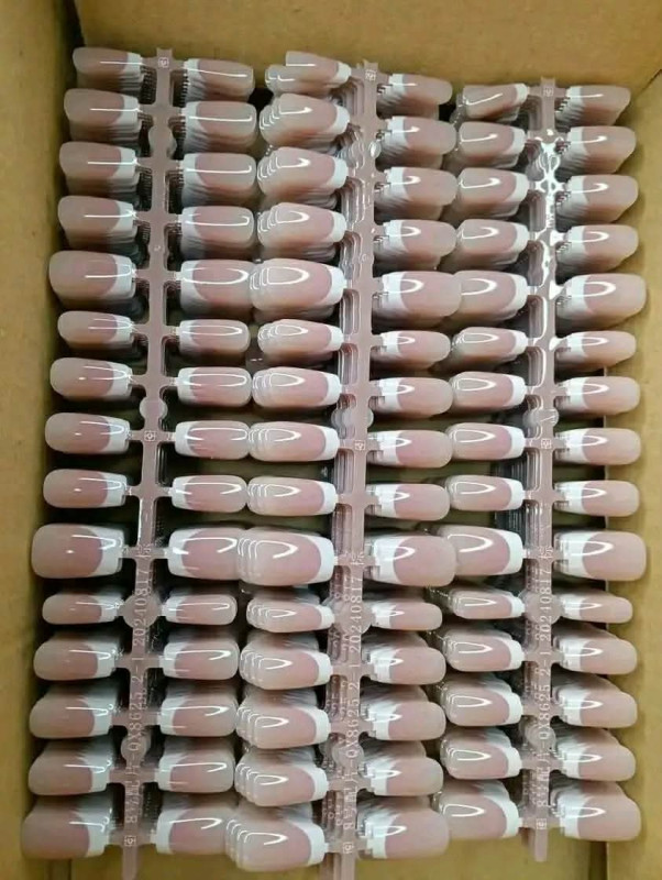 French square cut fake nails
